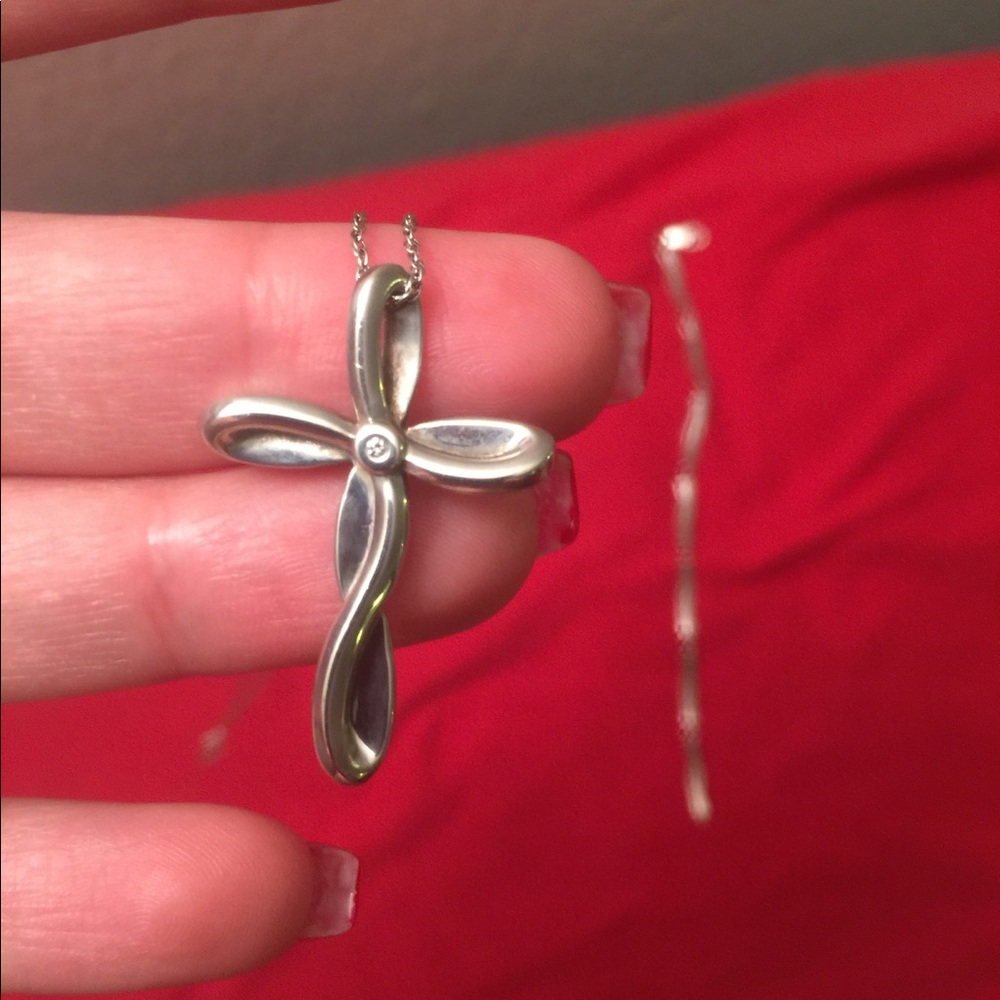 Sterling silver cross necklace